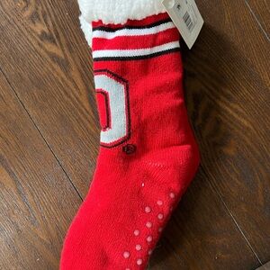 NWT Ohio State Red and White Cozy Knit Stocking